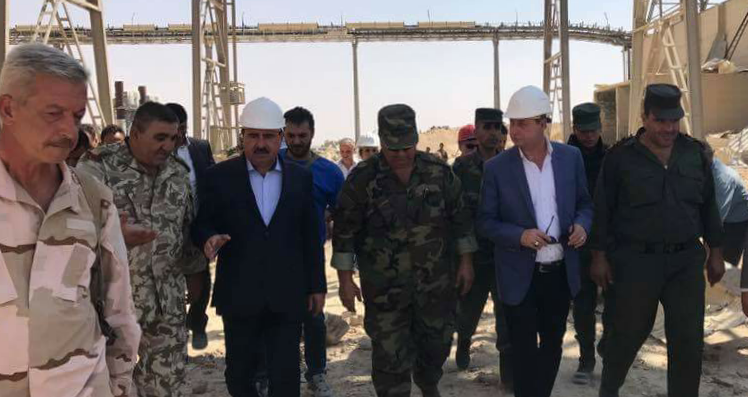 وزيرا النقل والنفط يدشنان الخط الحديدي بين حمص وخنيفيس لنقل الفوسفات