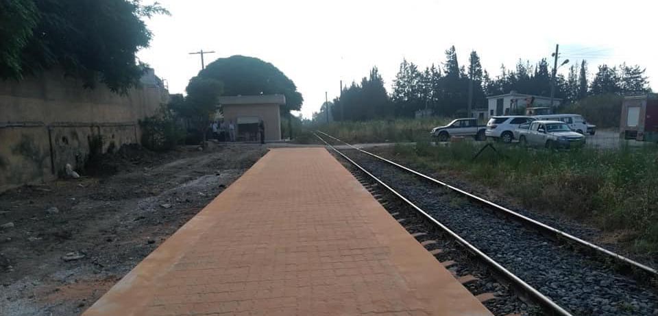 المراحل النهائية لمشروع إنشاء موقف قطار أمام مدخل جامعة تشرين