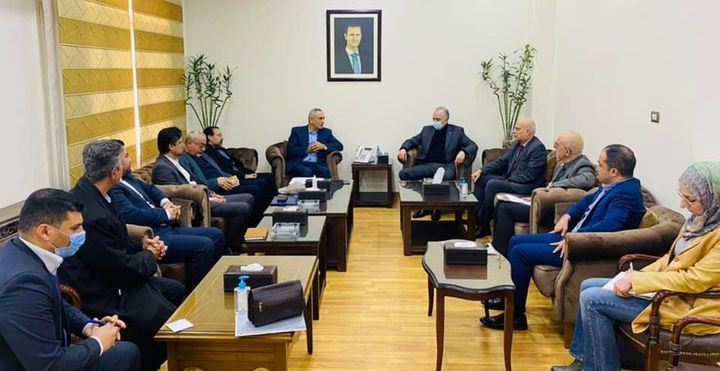 الوزير خزيّم يبحث مع وفد يمثل الشركات الإيرانية الخاصة سبل التعاون في قطاعات النقل