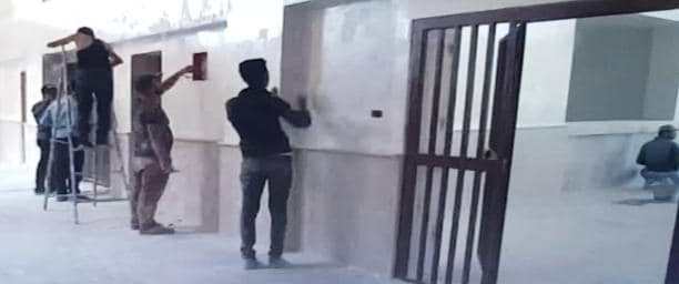 متابعة مشروع إعادة تأهيل مبنى مديرية النقل في حلب بمنطقة النقارين