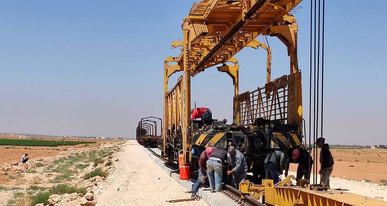 الشركة العامة لإنشاء الخطوط الحديدية تنجز 65 % من مشروع ربط المدينة الصناعية بمحطة حسياء