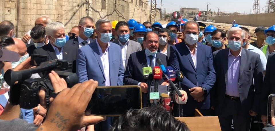 الوزير حمود يوجه كلمة شكر بمناسبة وصول قطار نقل الحبوب إلى دمشق