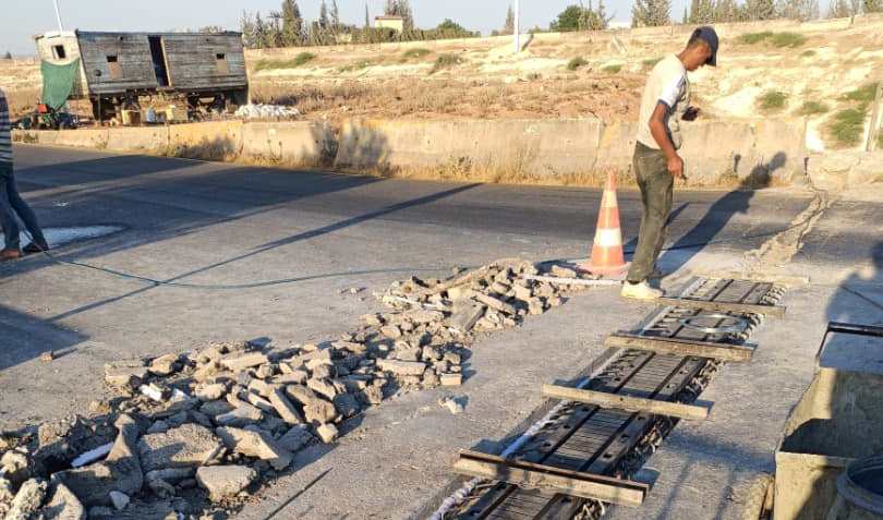 تحسين عدد من التقاطعات الطرقية على محاور الشبكة في حماة